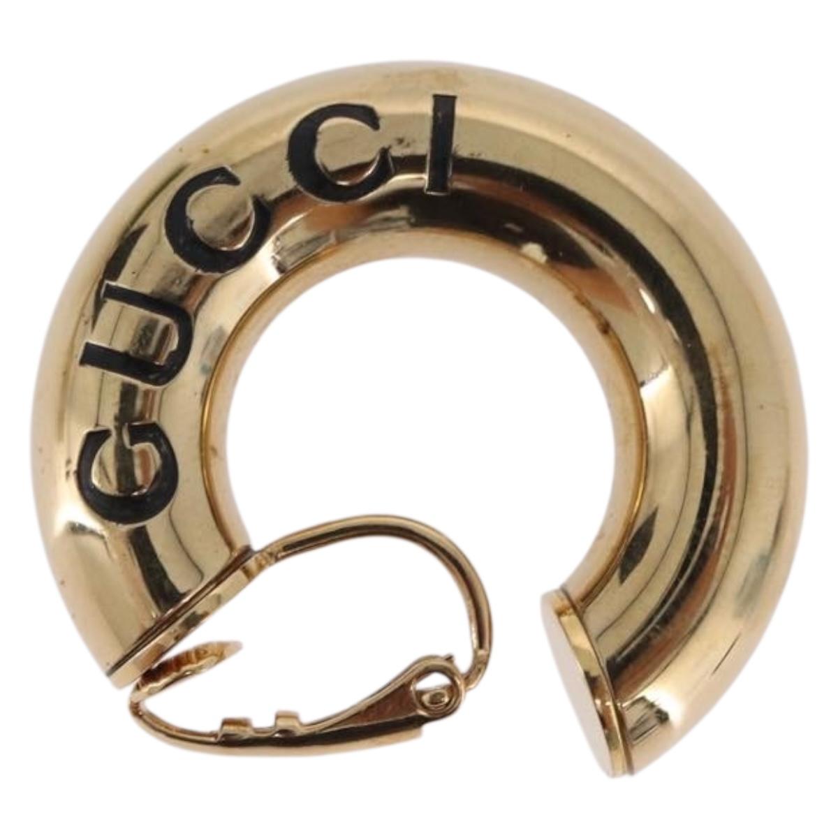GUCCI Earring metal Gold Tone Auth bs37288V