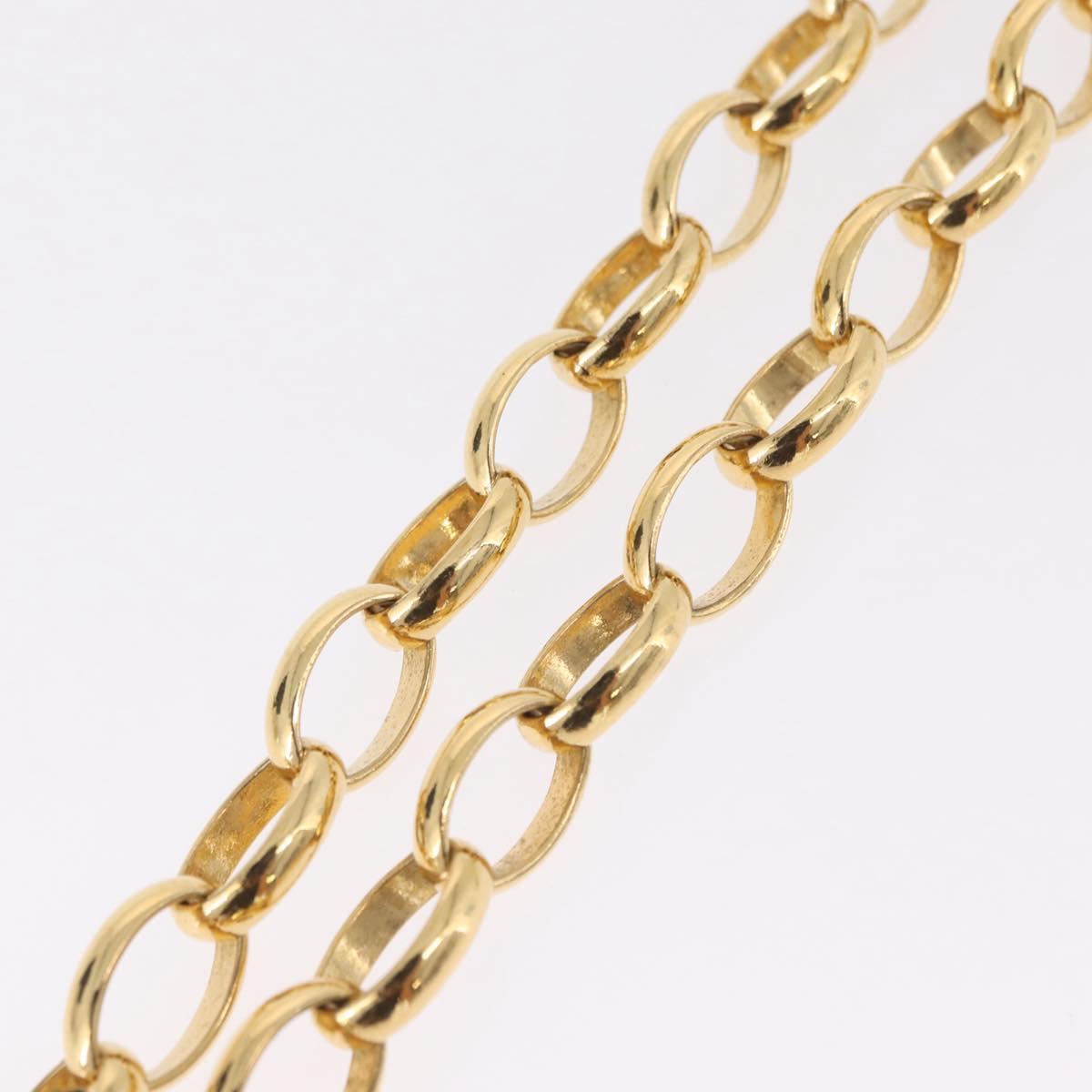CHANEL Necklace metal Gold CC Auth bs37290M