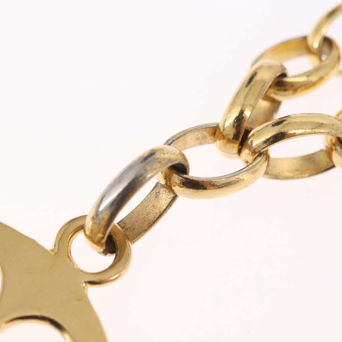 CHANEL Necklace metal Gold CC Auth bs37290M