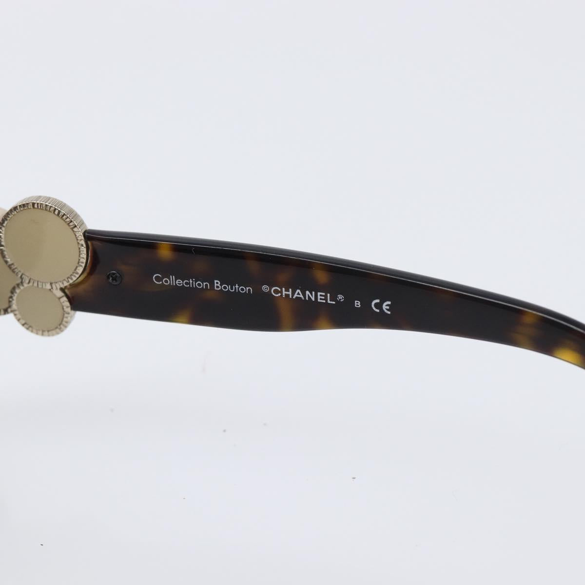 CHANEL Sunglasses plastic Dark Brown CC Auth bs37302