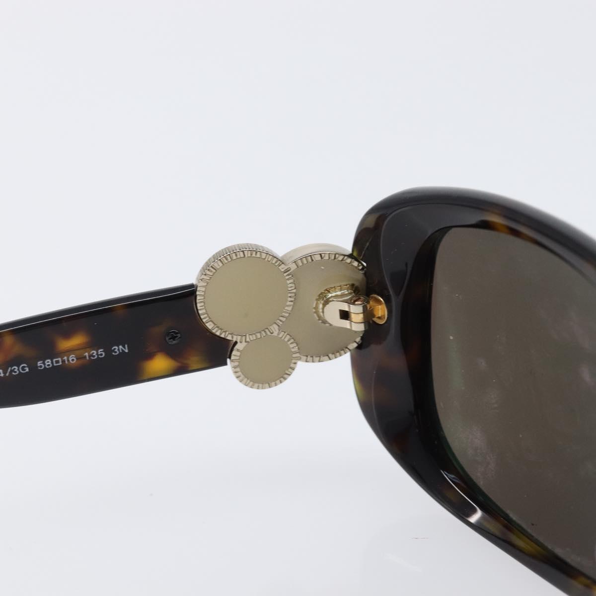 CHANEL Sunglasses plastic Dark Brown CC Auth bs37302