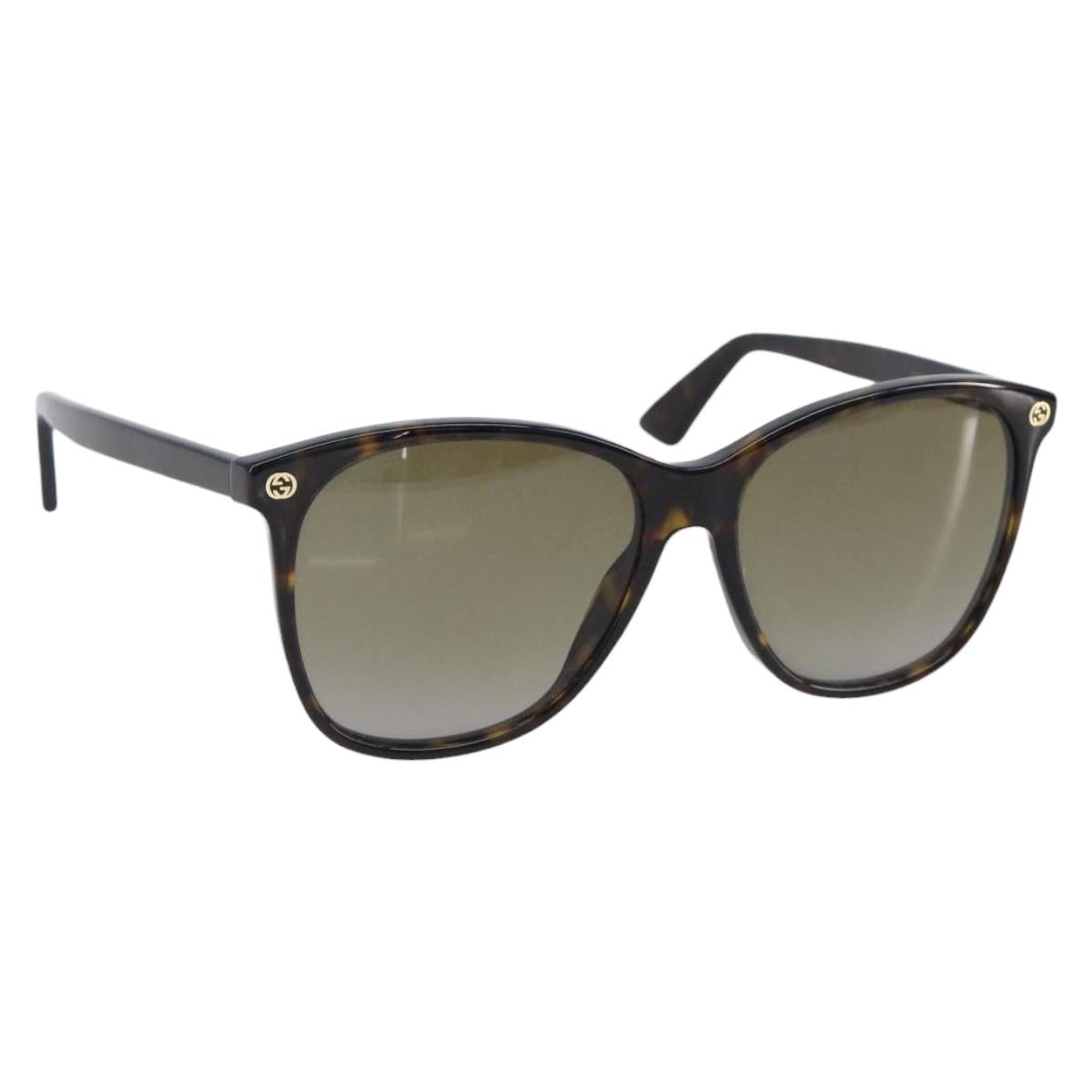 GUCCI Sunglasses plastic Dark Brown Auth bs37304
