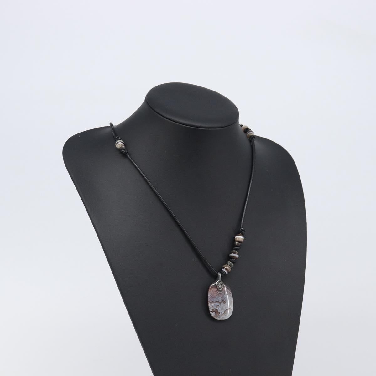BOTTEGA VENETA Necklace Ag925 Silver Auth bs37305