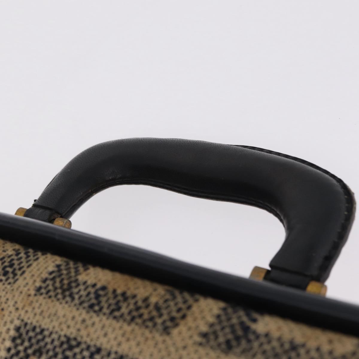 GIVENCHY Trunk Canvas Beige Gold Tone Auth bs37311