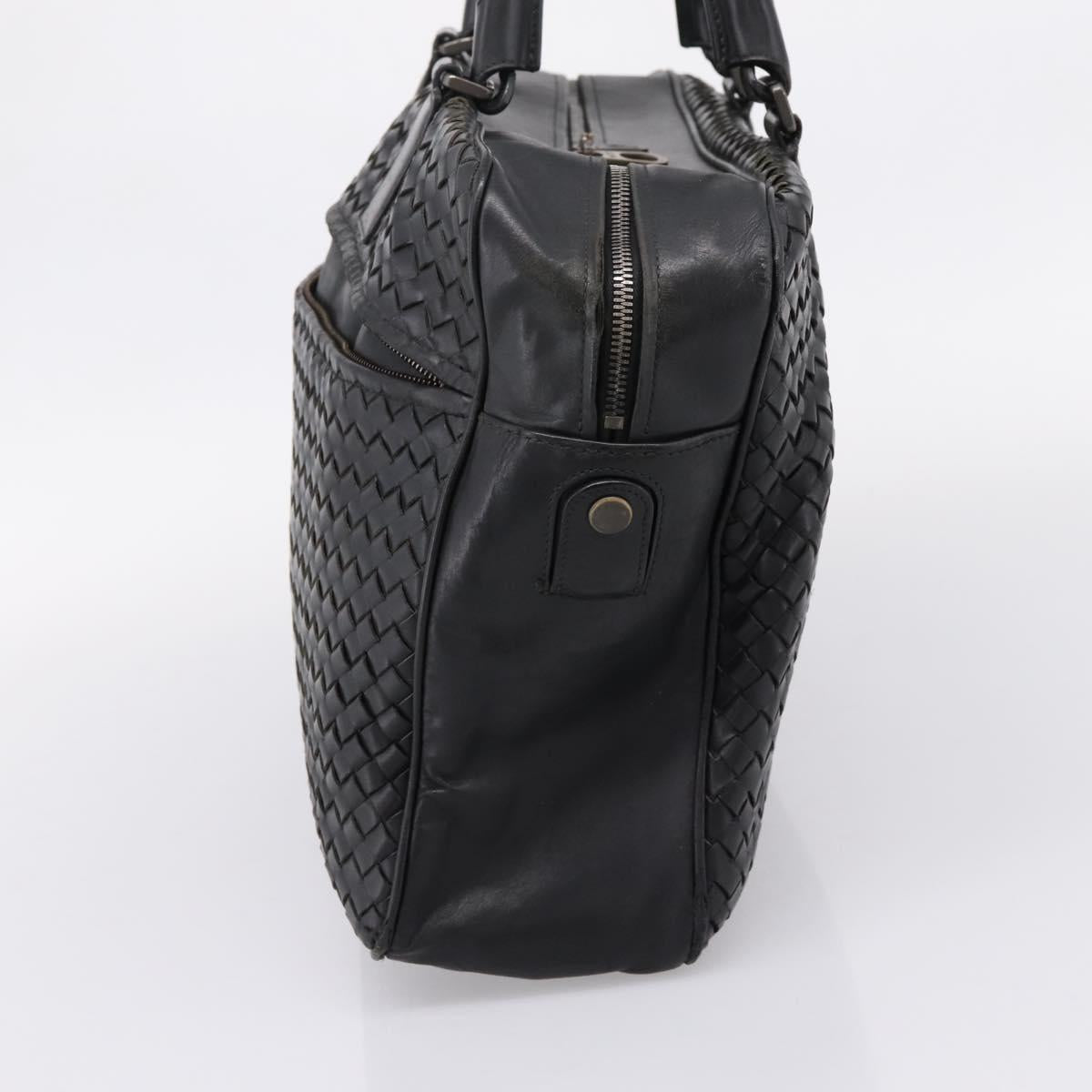 BOTTEGA VENETA INTRECCIATO Tote Bag Leather Black 163292 Auth bs37323