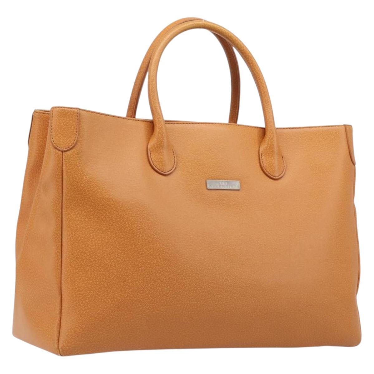 BALENCIAGA Tote Bag Leather Brown Silver Auth bs37325