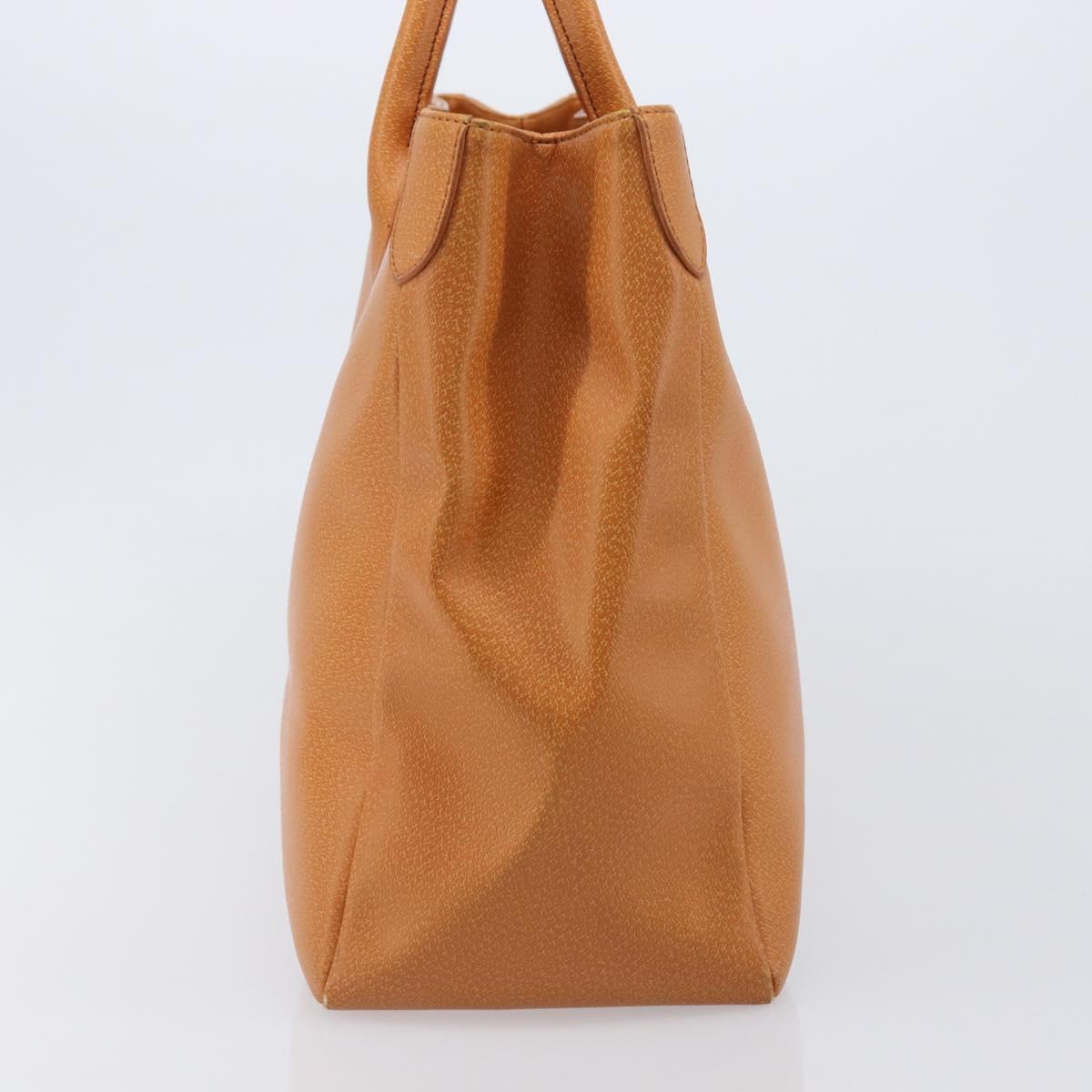 BALENCIAGA Tote Bag Leather Brown Silver Auth bs37325