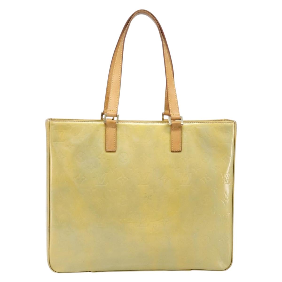 LOUIS VUITTON Monogram Vernis Columbus Tote Bag Gris M91028 LV Auth bs37345