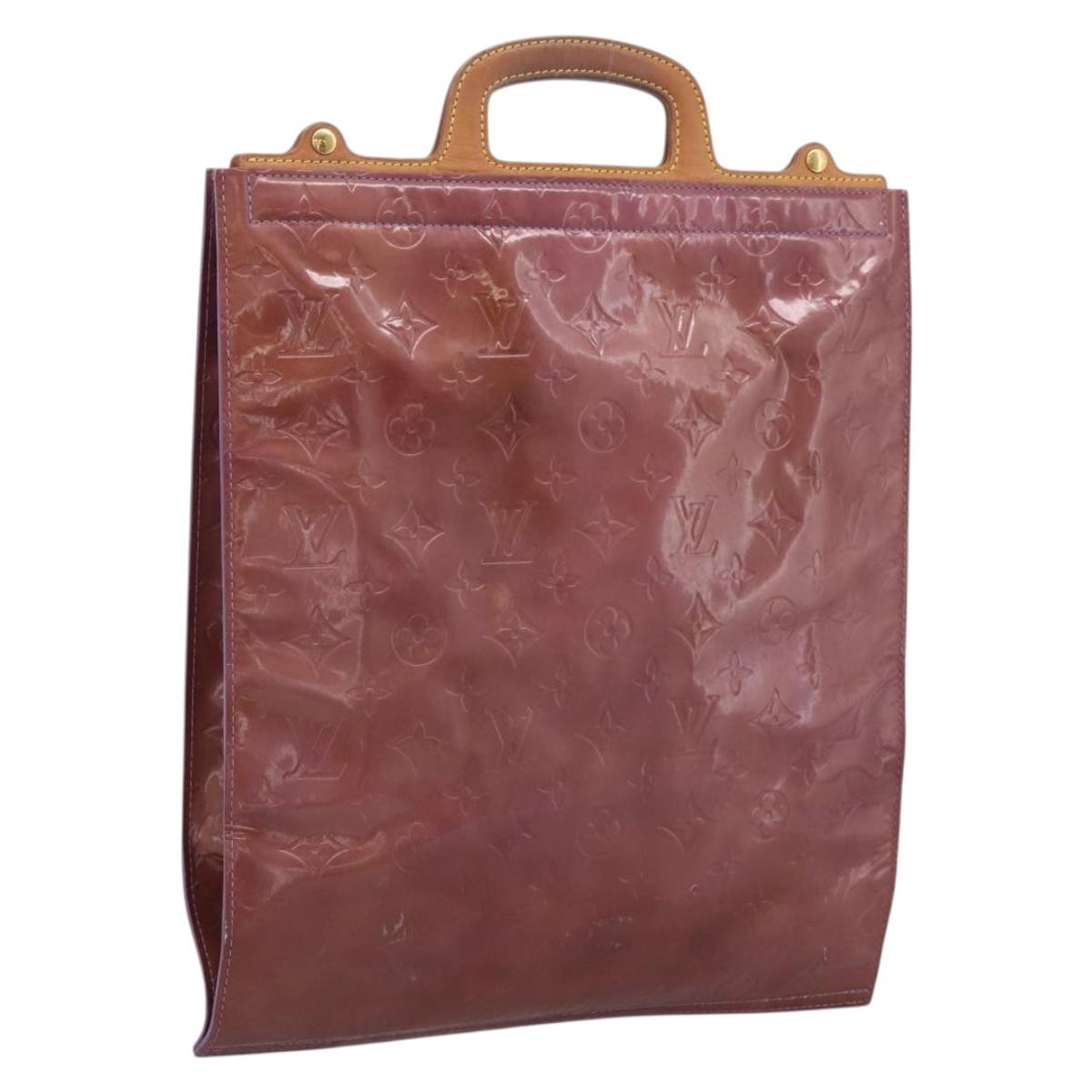 LOUIS VUITTON Monogram Vernis Stanton Tote Bag Purple Viole M91079 Auth bs37347