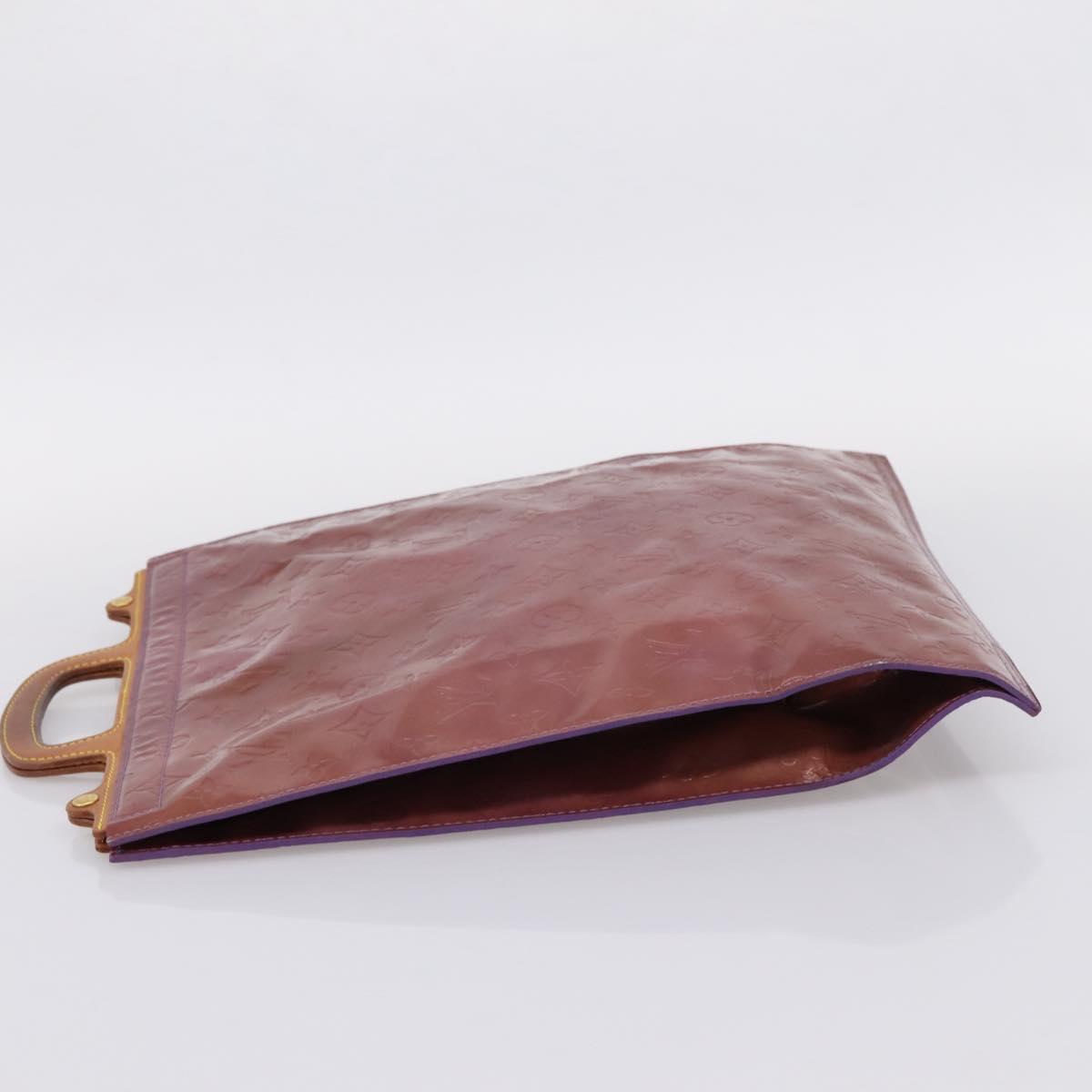 LOUIS VUITTON Monogram Vernis Stanton Tote Bag Purple Viole M91079 Auth bs37347