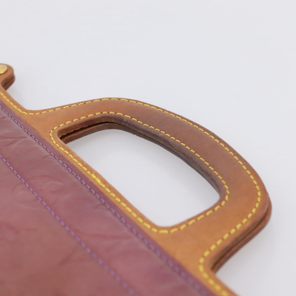 LOUIS VUITTON Monogram Vernis Stanton Tote Bag Purple Viole M91079 Auth bs37347