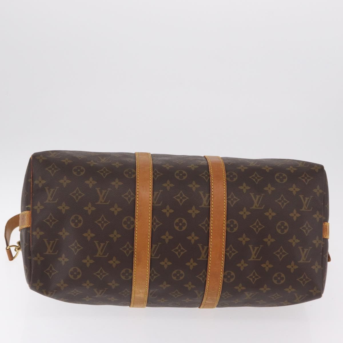 LOUIS VUITTON Monogram Keepall Bandouliere 45 Boston Bag M41418 LV Auth bs37352