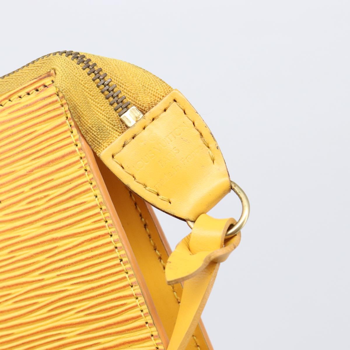 LOUIS VUITTON Epi Pochette Accessoires Pouch Yellow M52949 LV Auth bs37353