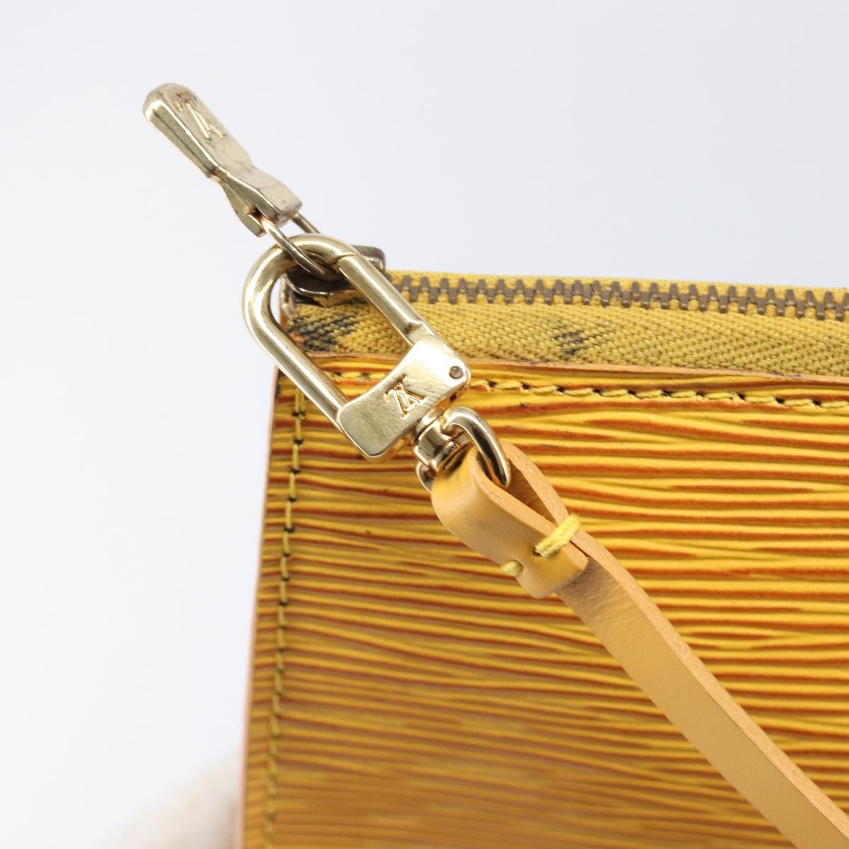 LOUIS VUITTON Epi Pochette Accessoires Pouch Yellow M52949 LV Auth bs37353