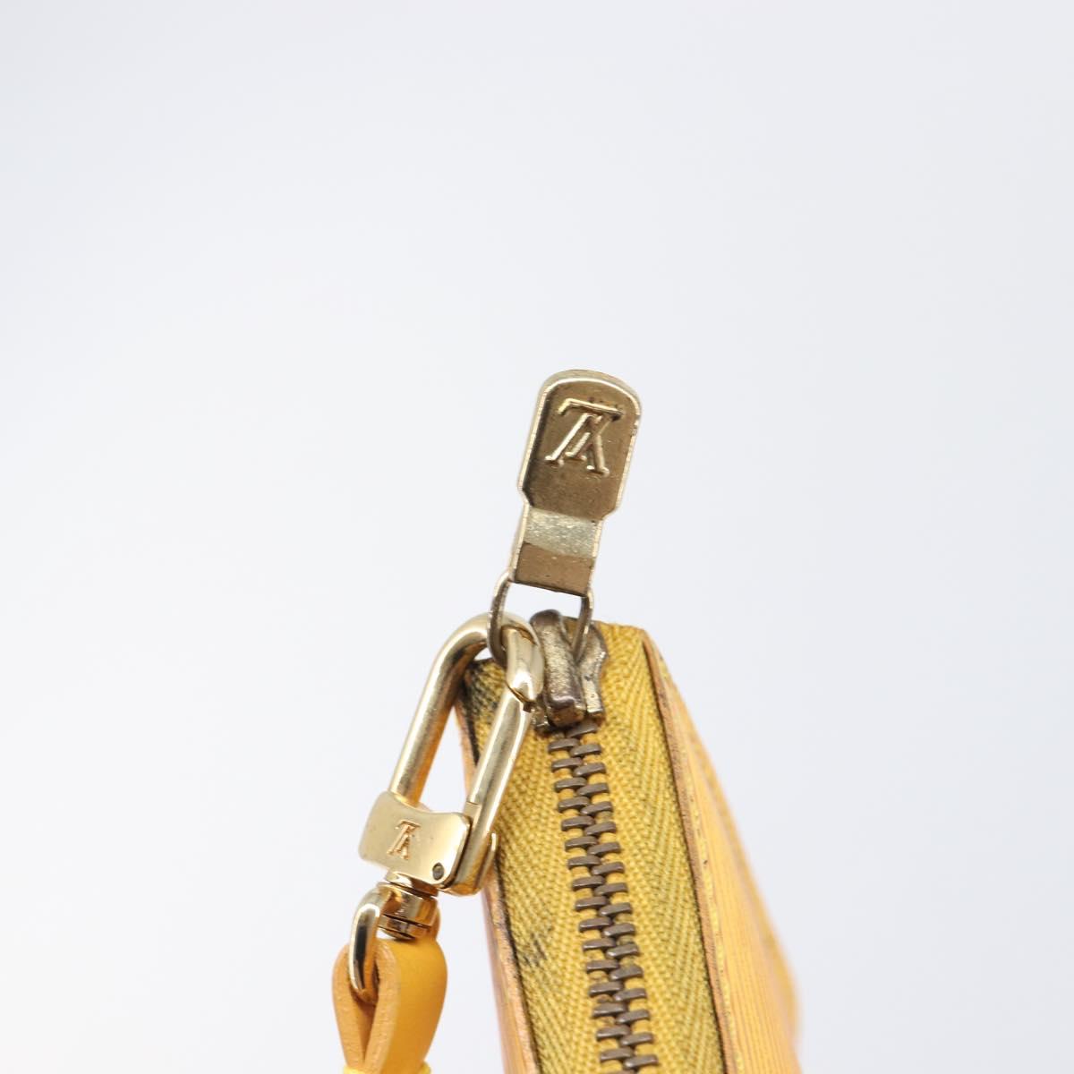 LOUIS VUITTON Epi Pochette Accessoires Pouch Yellow M52949 LV Auth bs37353