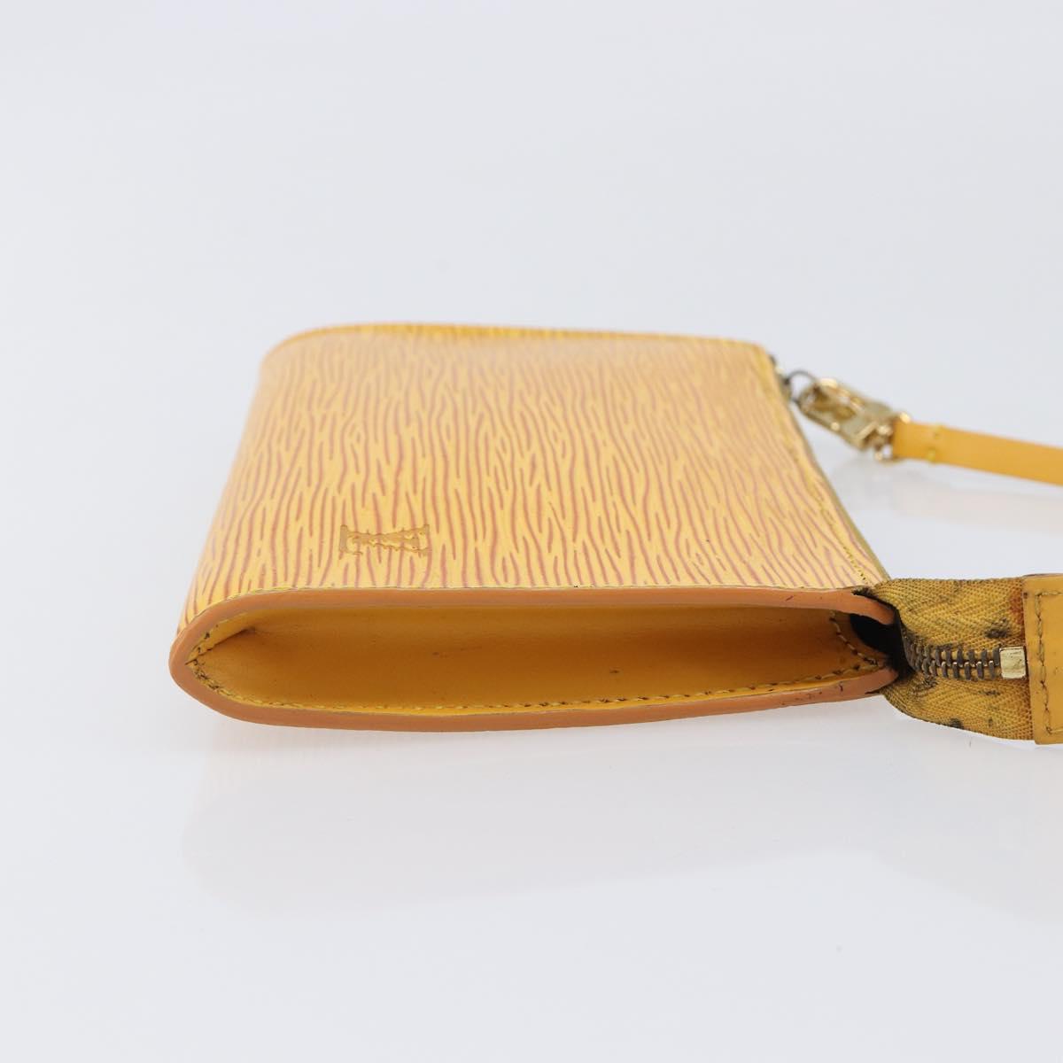 LOUIS VUITTON Epi Pochette Accessoires Pouch Yellow M52949 LV Auth bs37353