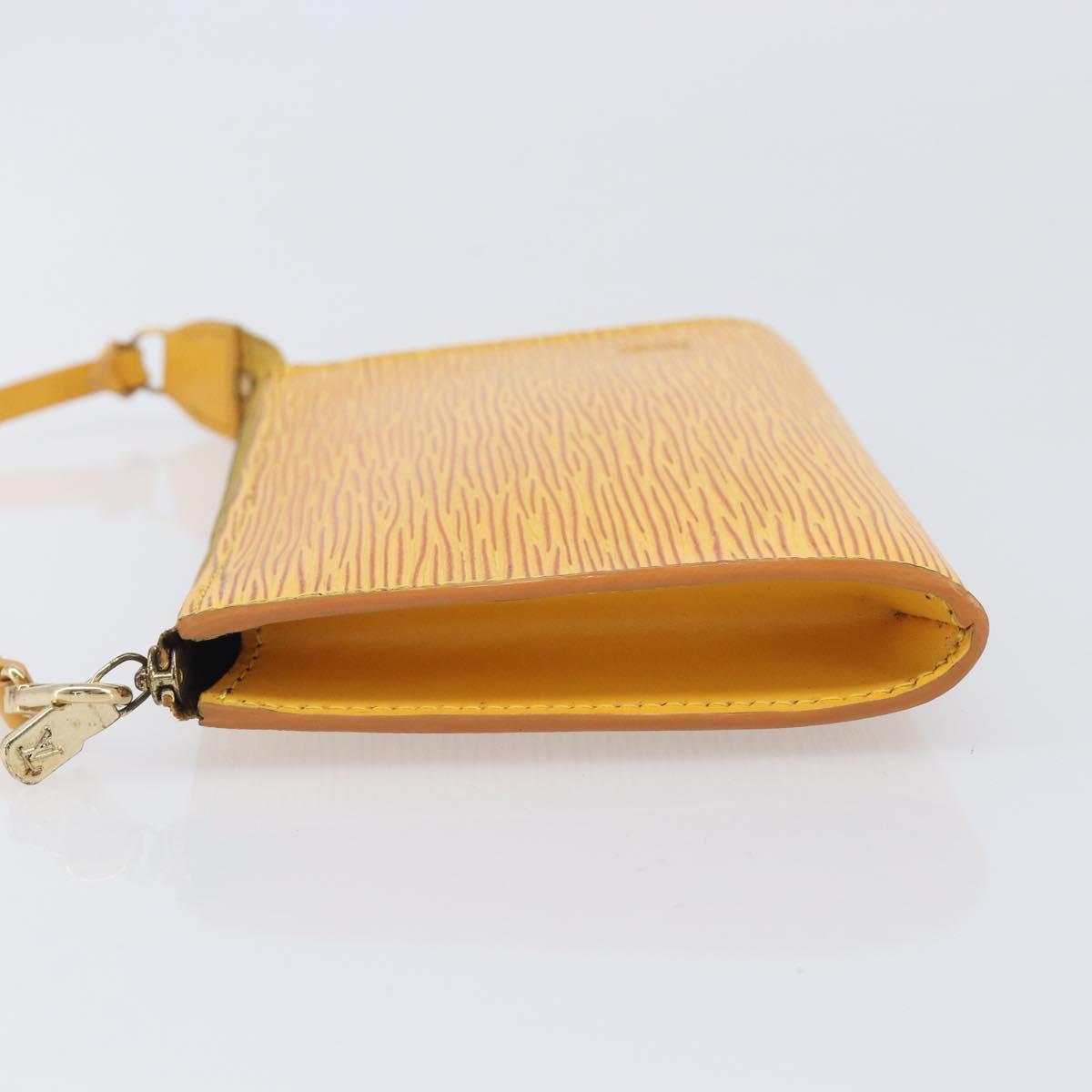 LOUIS VUITTON Epi Pochette Accessoires Pouch Yellow M52949 LV Auth bs37353