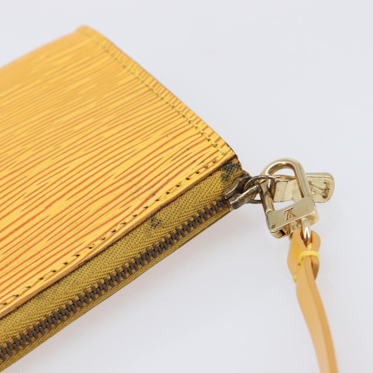 LOUIS VUITTON Epi Pochette Accessoires Pouch Yellow M52949 LV Auth bs37353