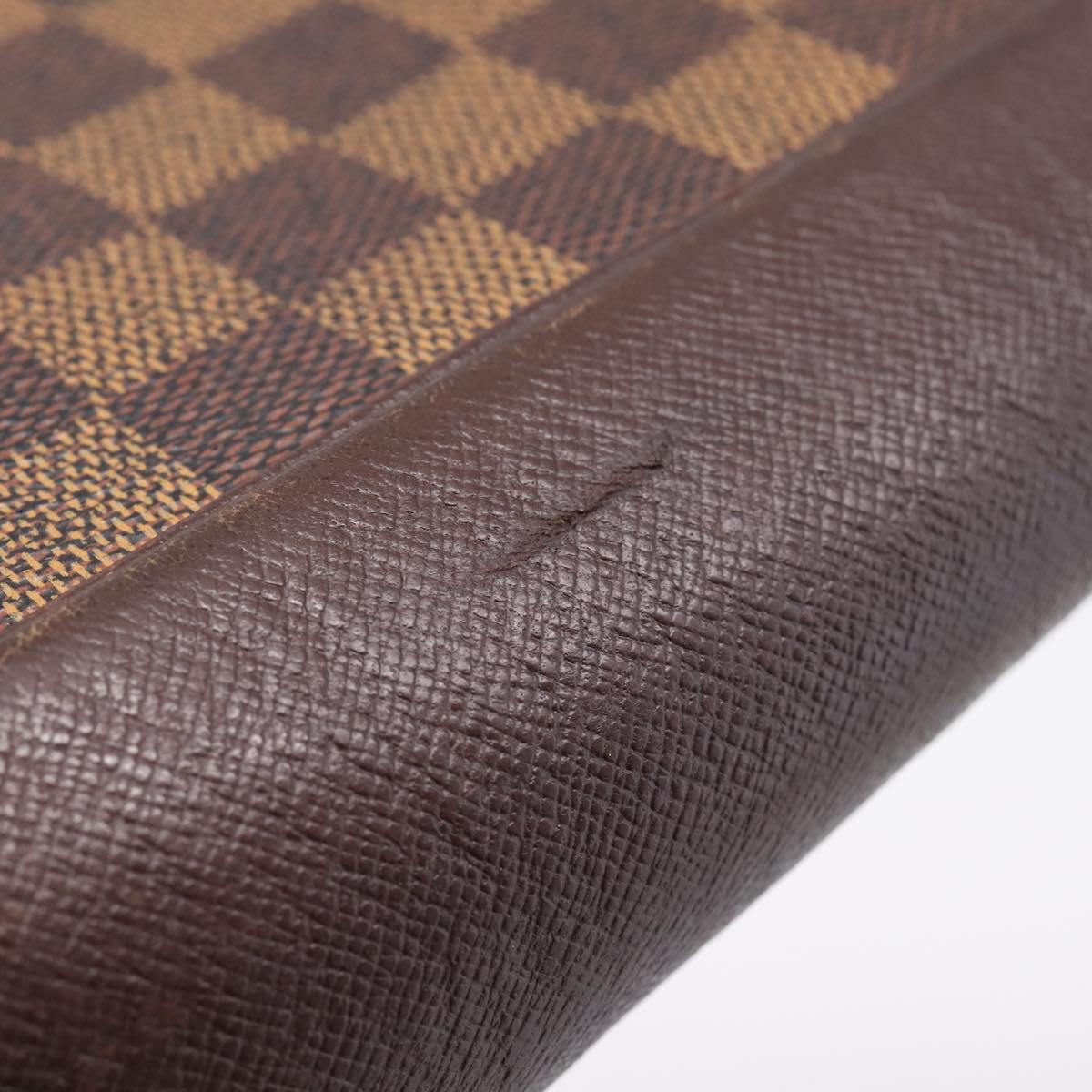LOUIS VUITTON Damier Ebene Trousse Toilette 25 Clutch Bag N47624 LV Auth bs37362