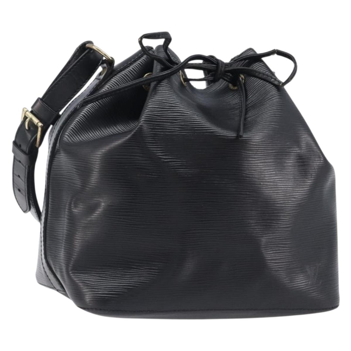 LOUIS VUITTON Epi Petit Noe Shoulder Bag Black M44102 LV Auth bs37366
