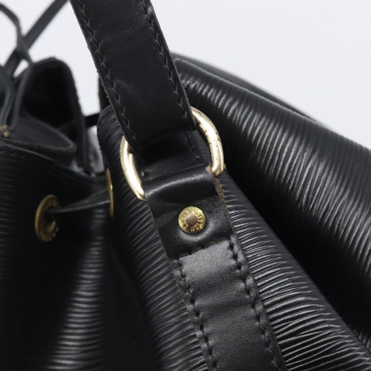 LOUIS VUITTON Epi Petit Noe Shoulder Bag Black M44102 LV Auth bs37366