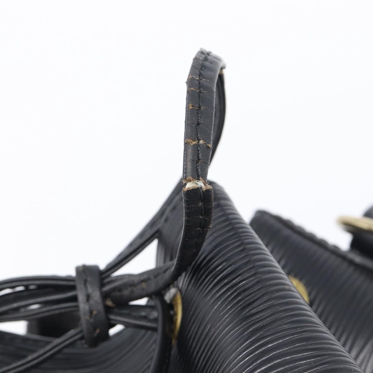 LOUIS VUITTON Epi Petit Noe Shoulder Bag Black M44102 LV Auth bs37366