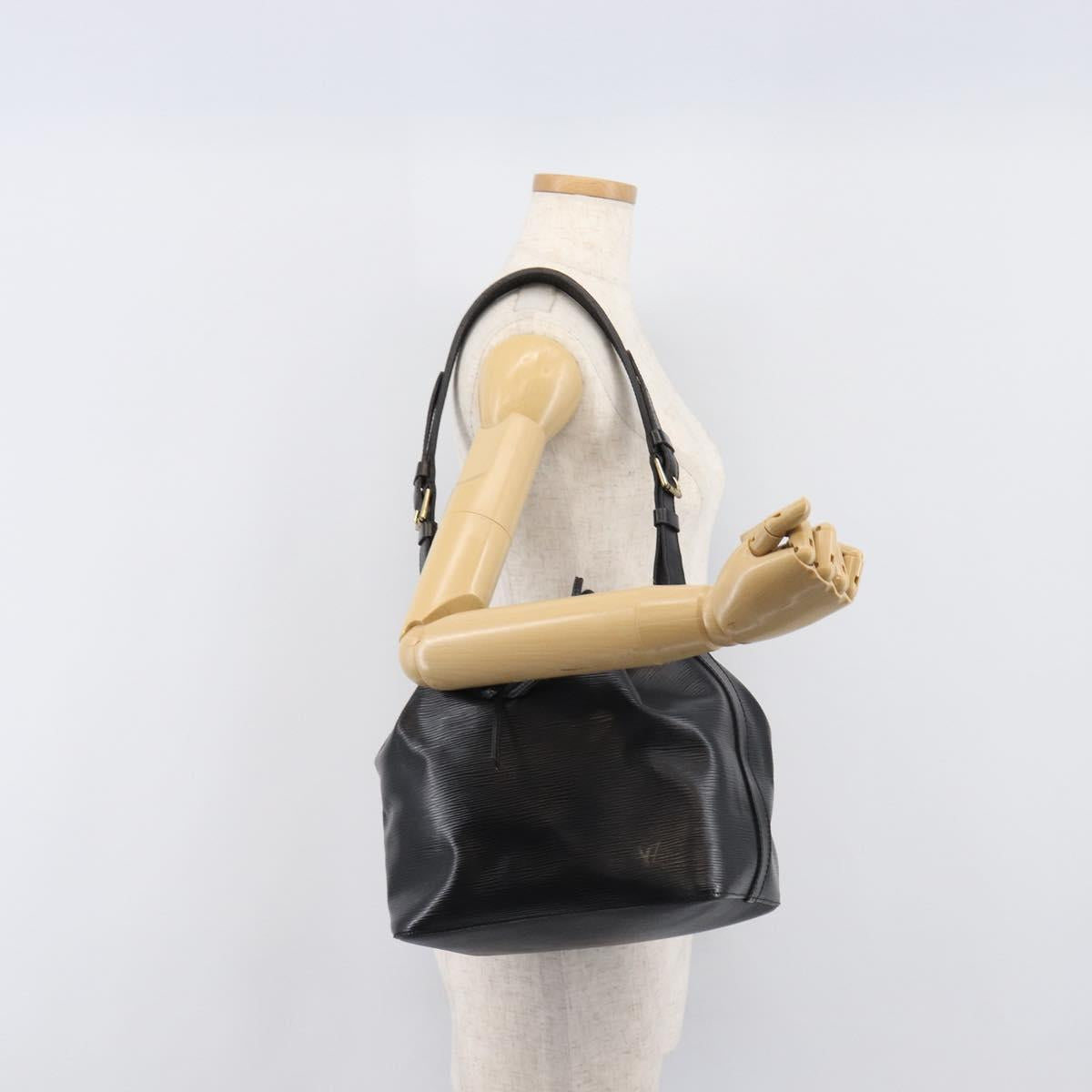 LOUIS VUITTON Epi Petit Noe Shoulder Bag Black M44102 LV Auth bs37366