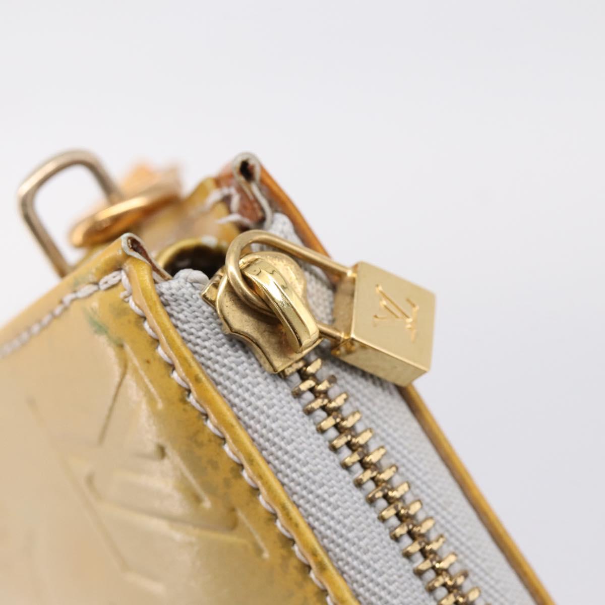 LOUIS VUITTON Monogram Vernis Lexington Accessory Pouch Gris M91056 Auth bs37380