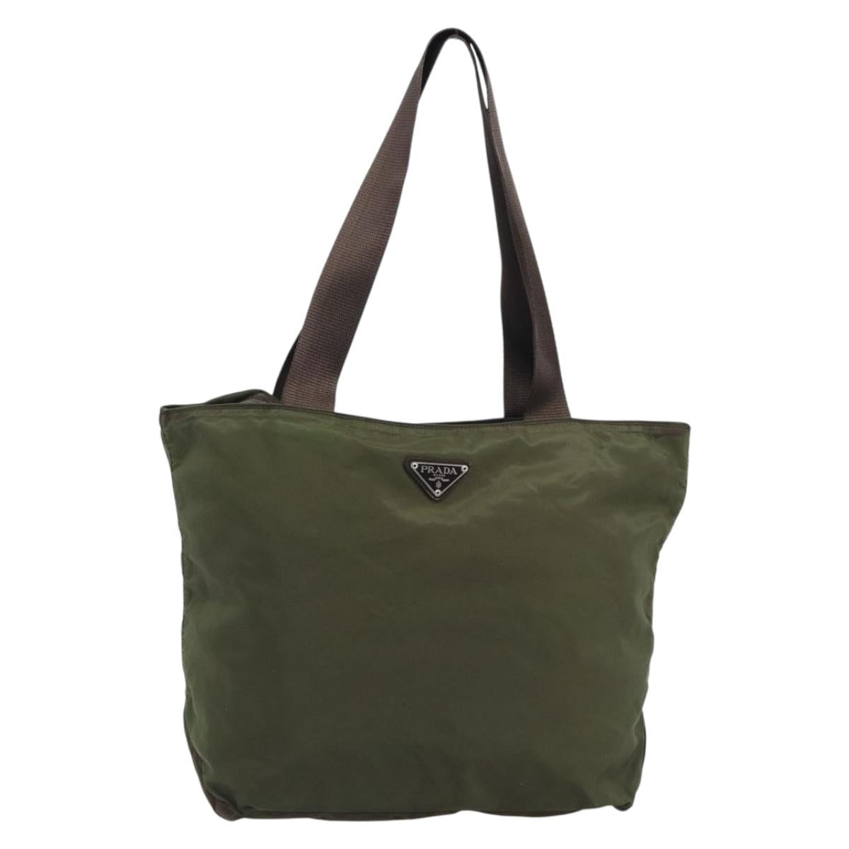PRADA BOTTEGA VENETA Hand Bag Nylon 3 Set Black Khaki Auth bs37399