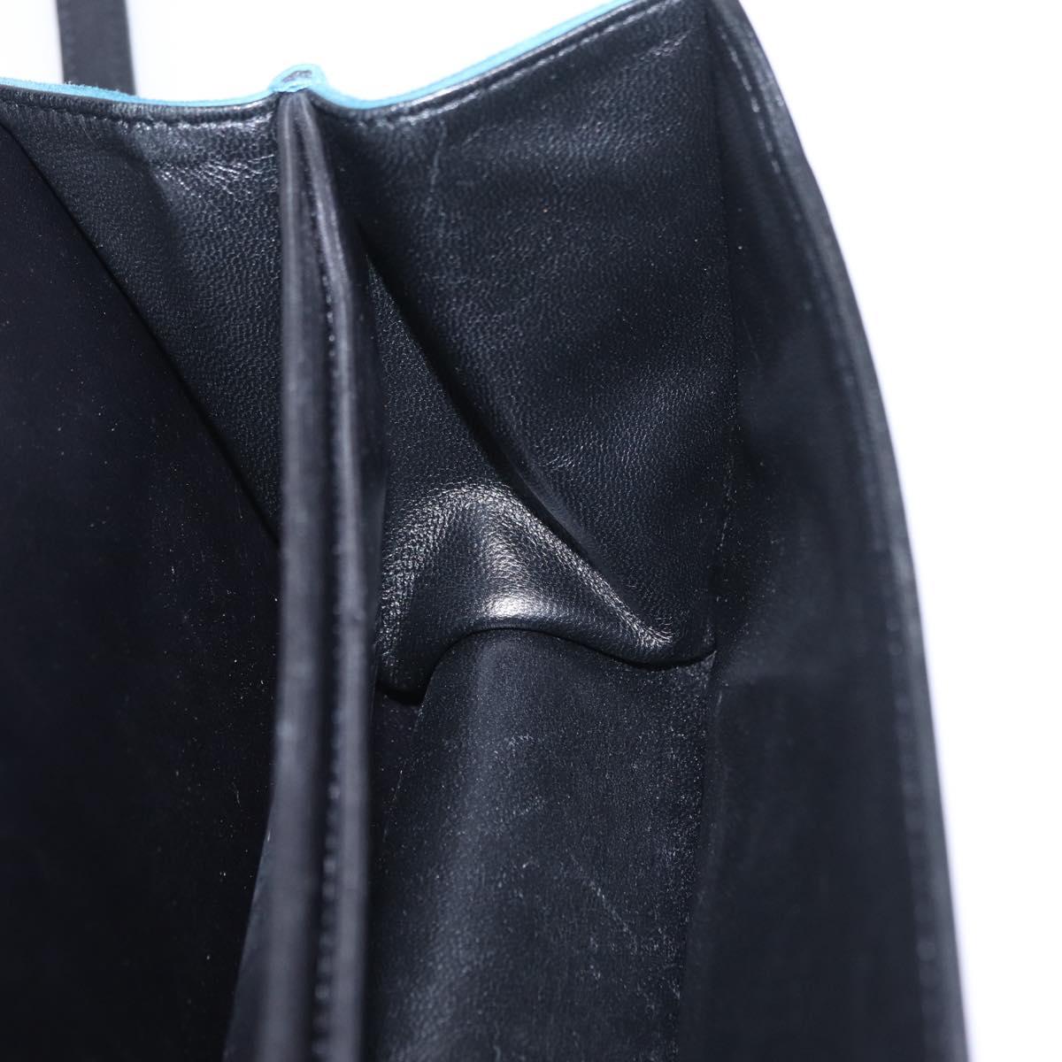 LOEWE Barcelona Shoulder Bag Suede Blue Silver Auth bs37409A