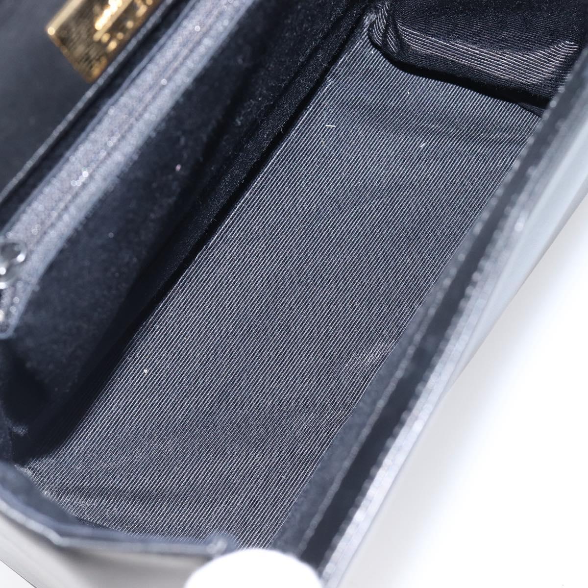VALENTINO Hand Bag Leather Black Gold Auth bs37410A