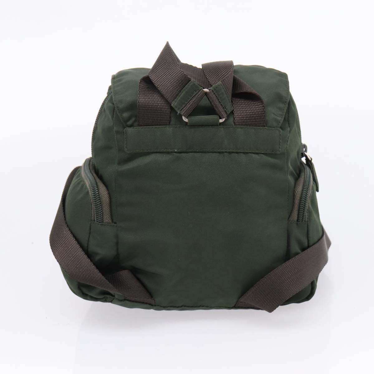 PRADA Backpack Nylon 3 Set Khaki Auth bs37426