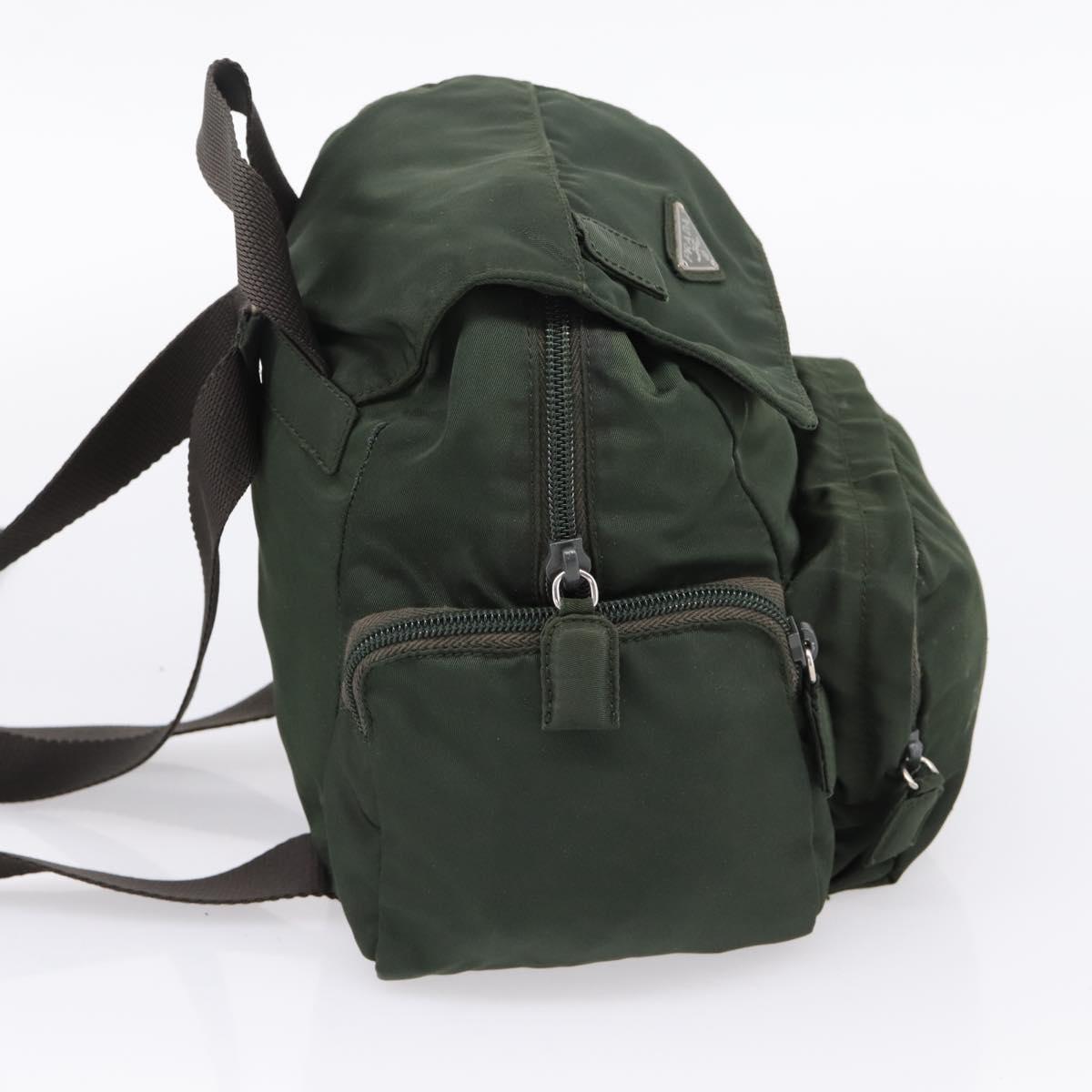 PRADA Backpack Nylon 3 Set Khaki Auth bs37426