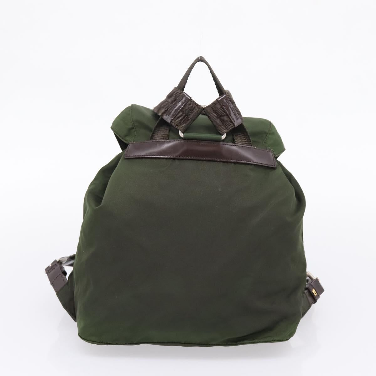 PRADA Backpack Nylon 3 Set Khaki Auth bs37426