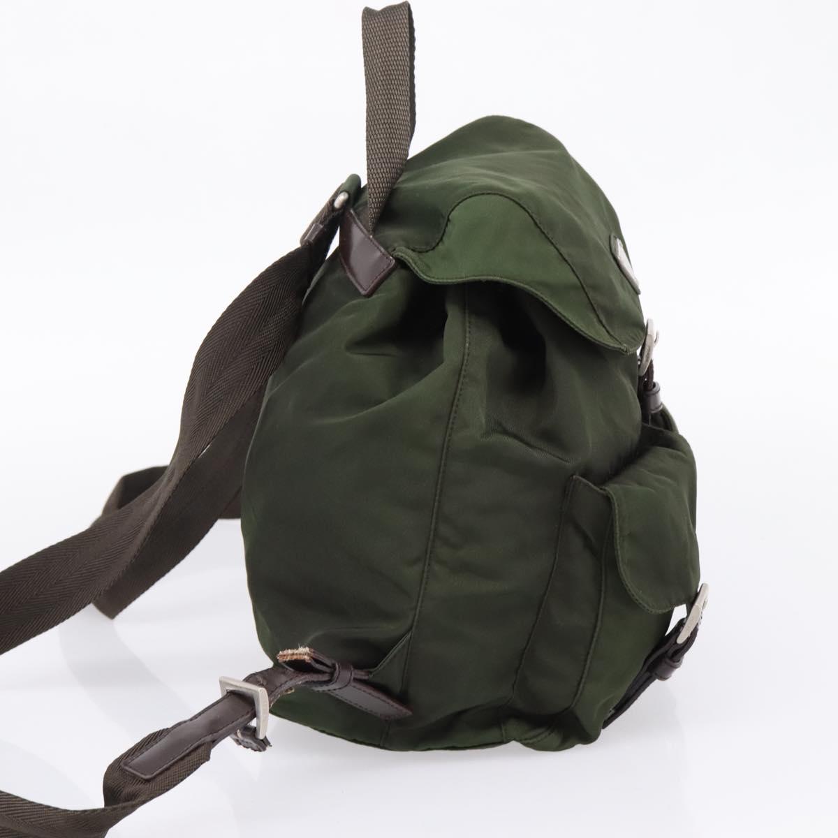 PRADA Backpack Nylon 3 Set Khaki Auth bs37426