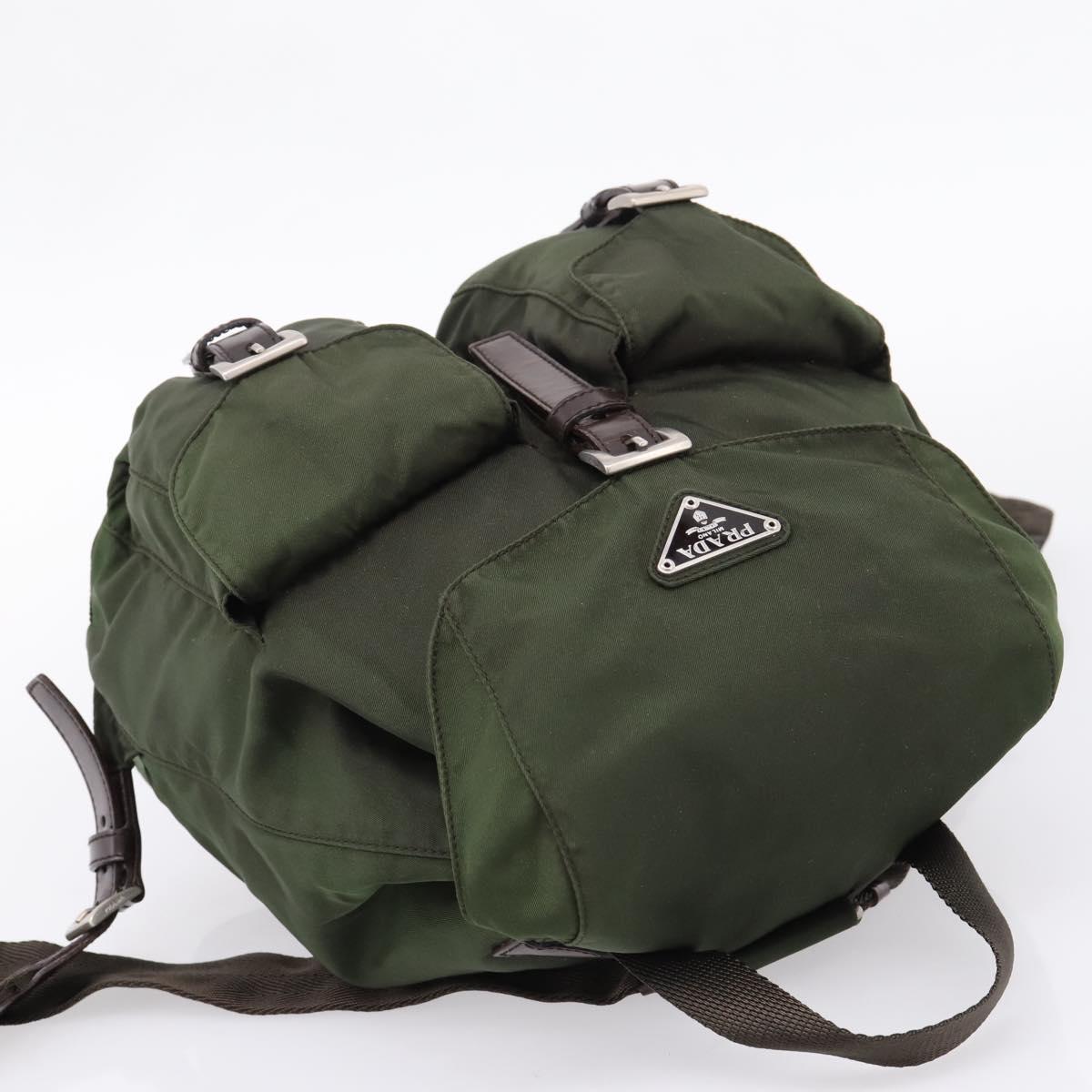 PRADA Backpack Nylon 3 Set Khaki Auth bs37426