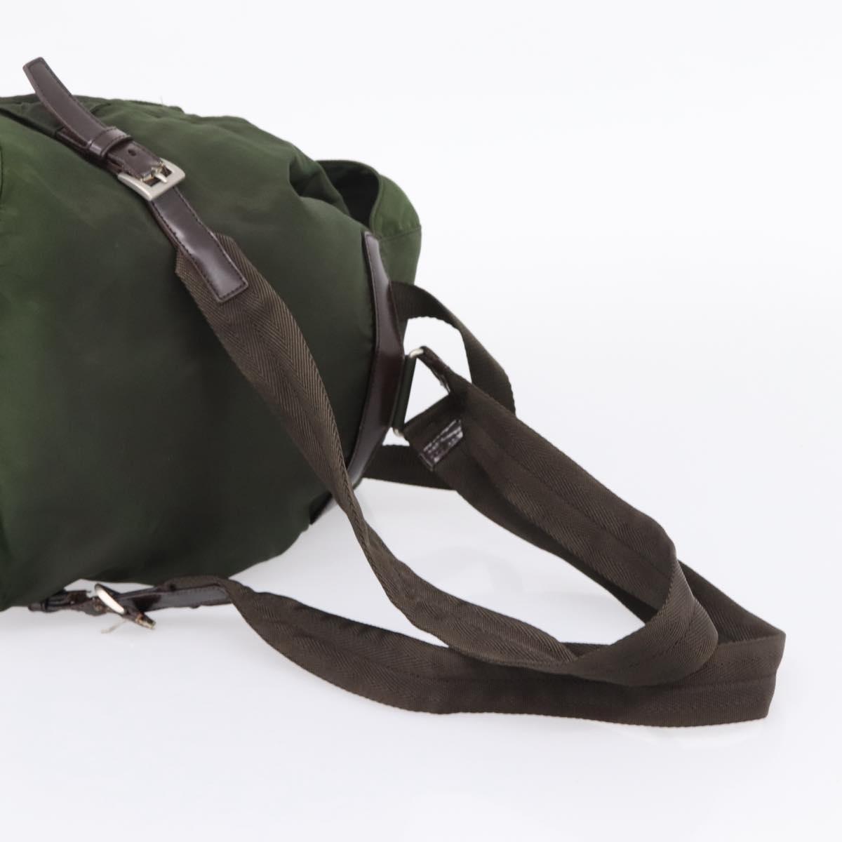 PRADA Backpack Nylon 3 Set Khaki Auth bs37426