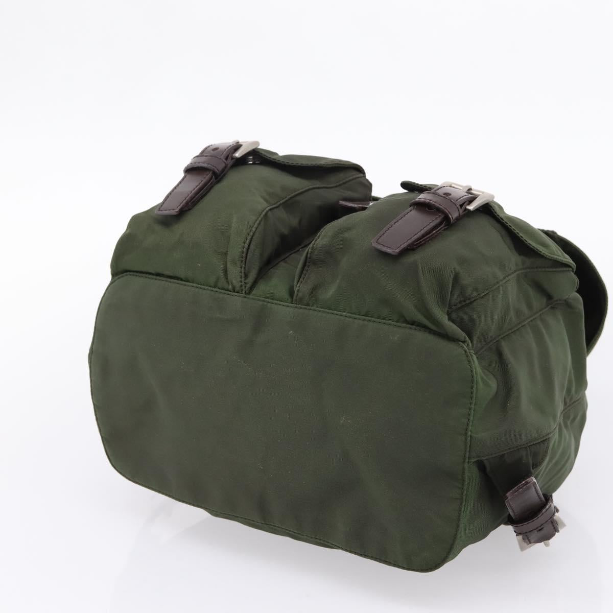 PRADA Backpack Nylon 3 Set Khaki Auth bs37426