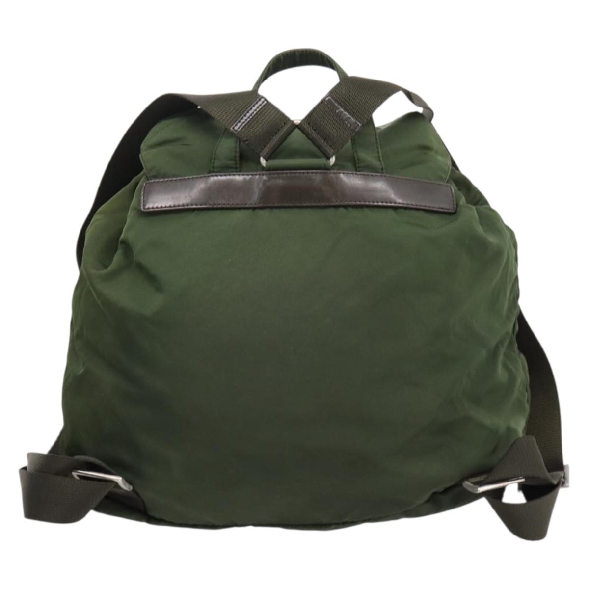 PRADA Backpack Nylon 3 Set Khaki Auth bs37426