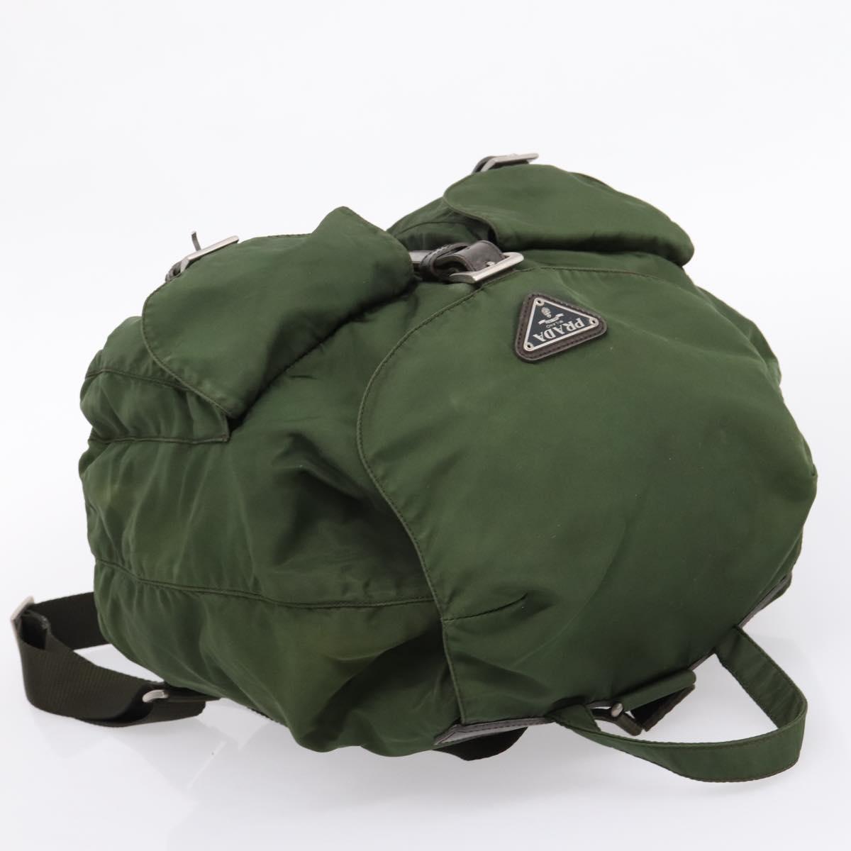 PRADA Backpack Nylon 3 Set Khaki Auth bs37426