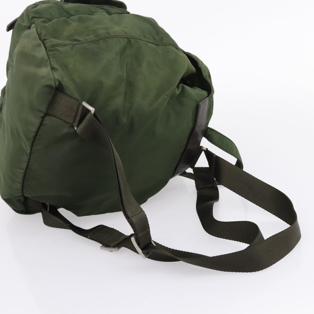 PRADA Backpack Nylon 3 Set Khaki Auth bs37426