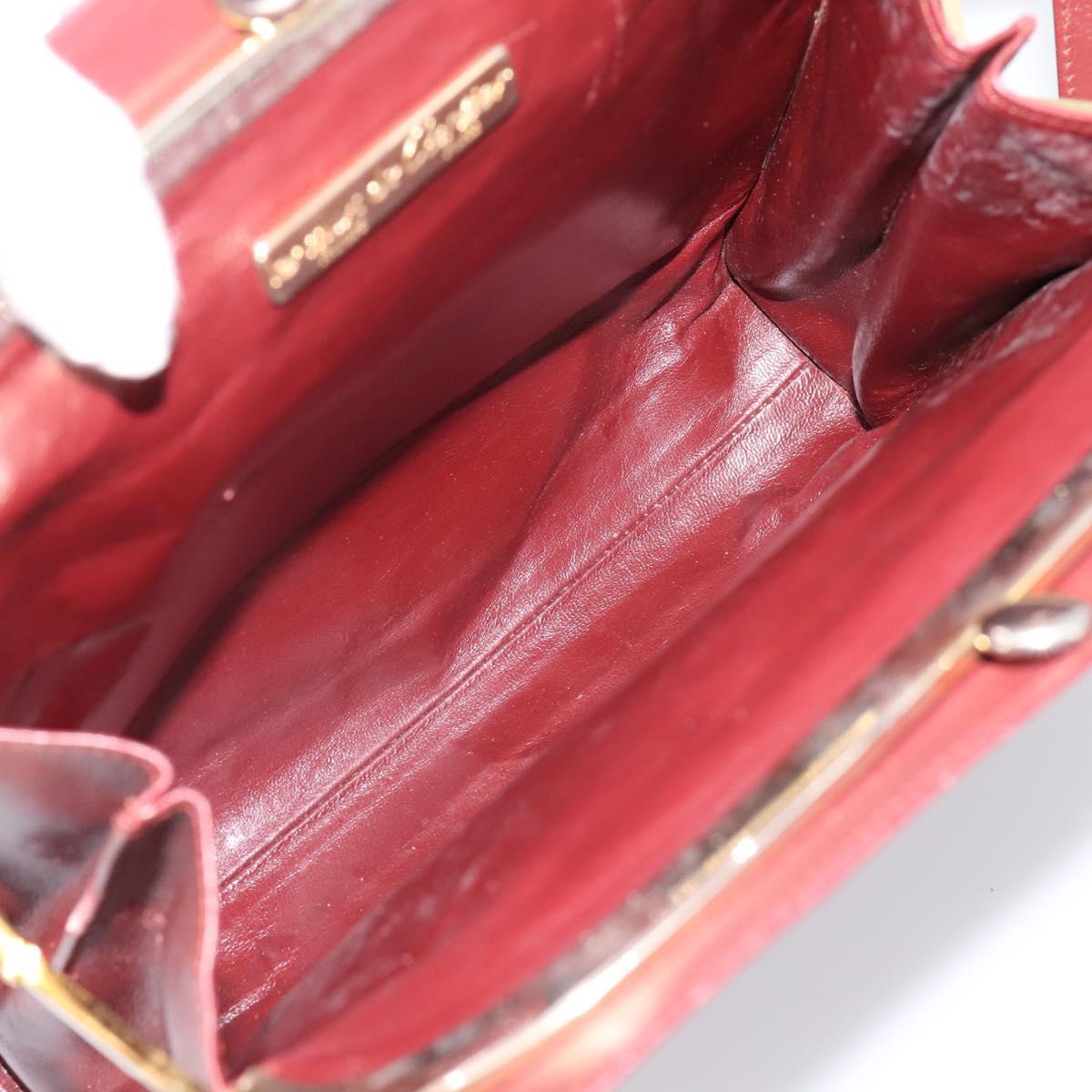 CARTIER Must Line Shoulder Bag Leather 4 Set Bordeaux Auth bs37437