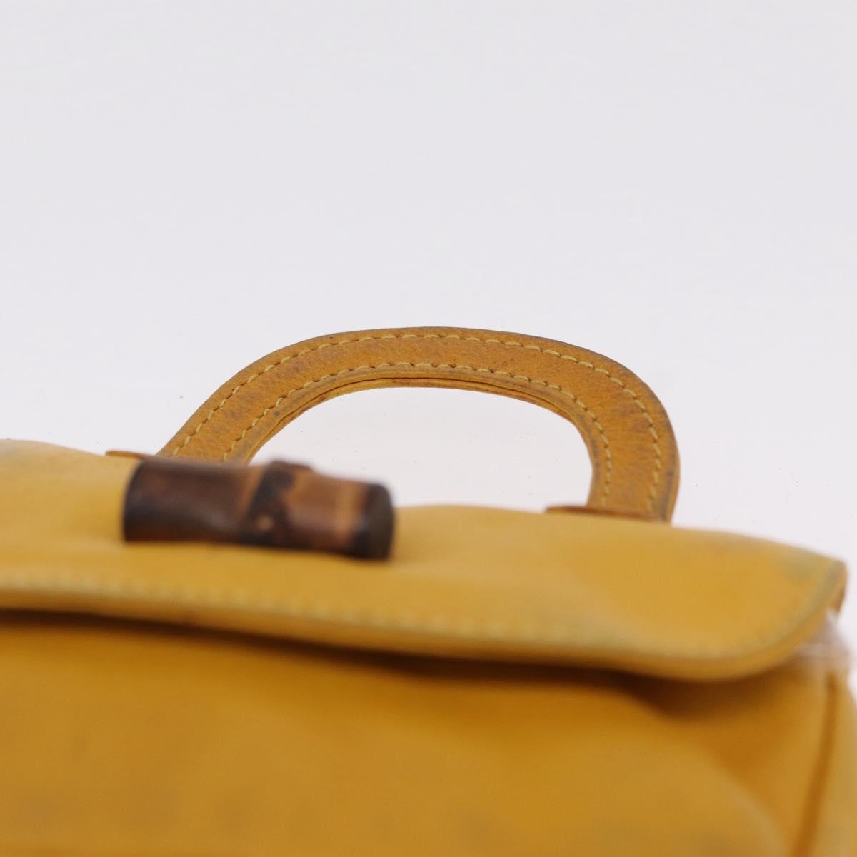 GUCCI GG Supreme Sherry Line Bag PVC Leather 3 Set Beige Yellow Auth bs37438