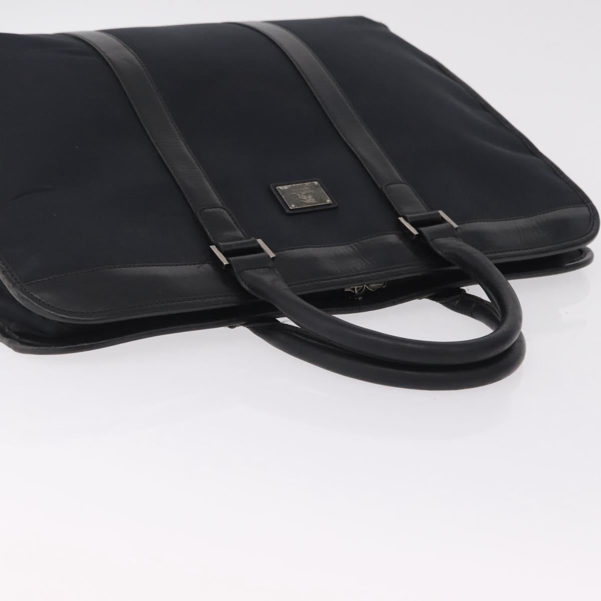 BURBERRY Hand Bag Leather Nylon 3 Set Black Brown Auth bs37439