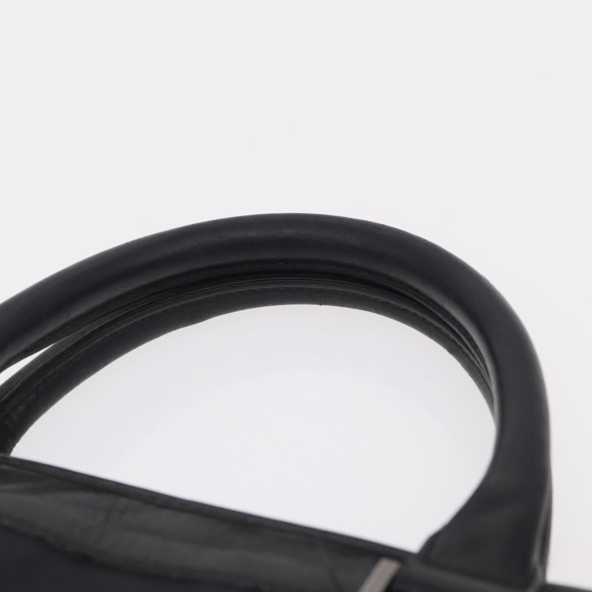 BURBERRY Hand Bag Leather Nylon 3 Set Black Brown Auth bs37439