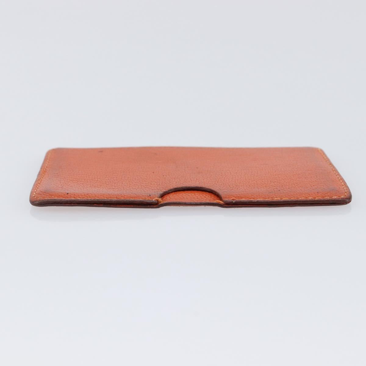 HERMES Wallet Leather Canvas 2 Set Brown Gray Auth bs37444
