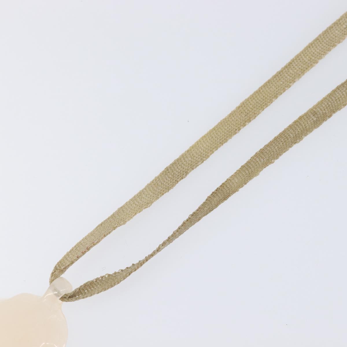 CHANEL Camelia Choker Necklace plastic Clear CC Auth bs37450
