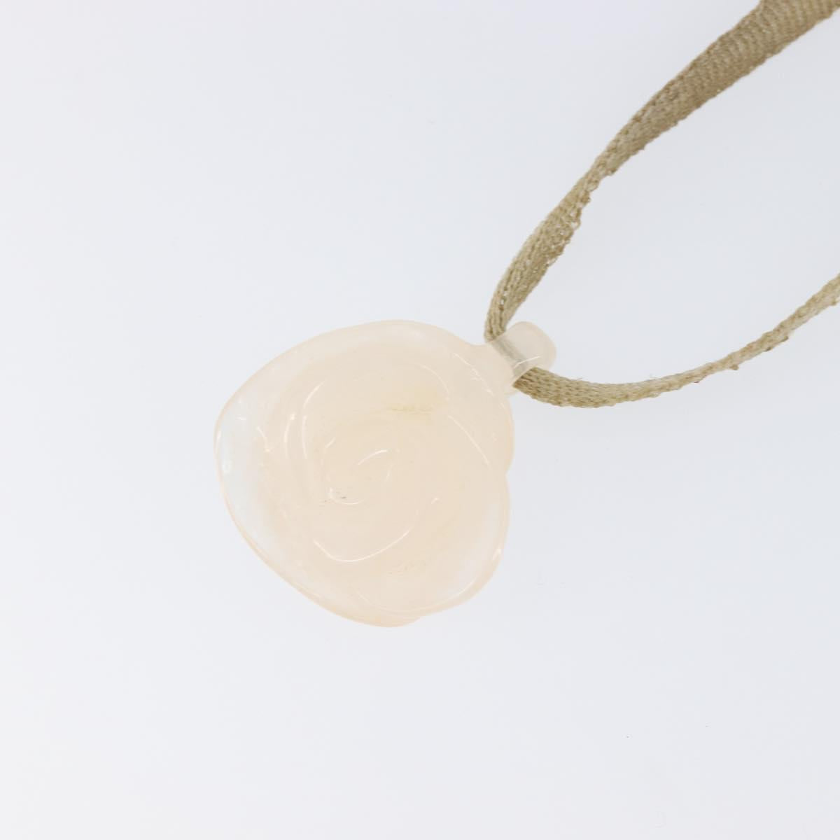 CHANEL Camelia Choker Necklace plastic Clear CC Auth bs37450