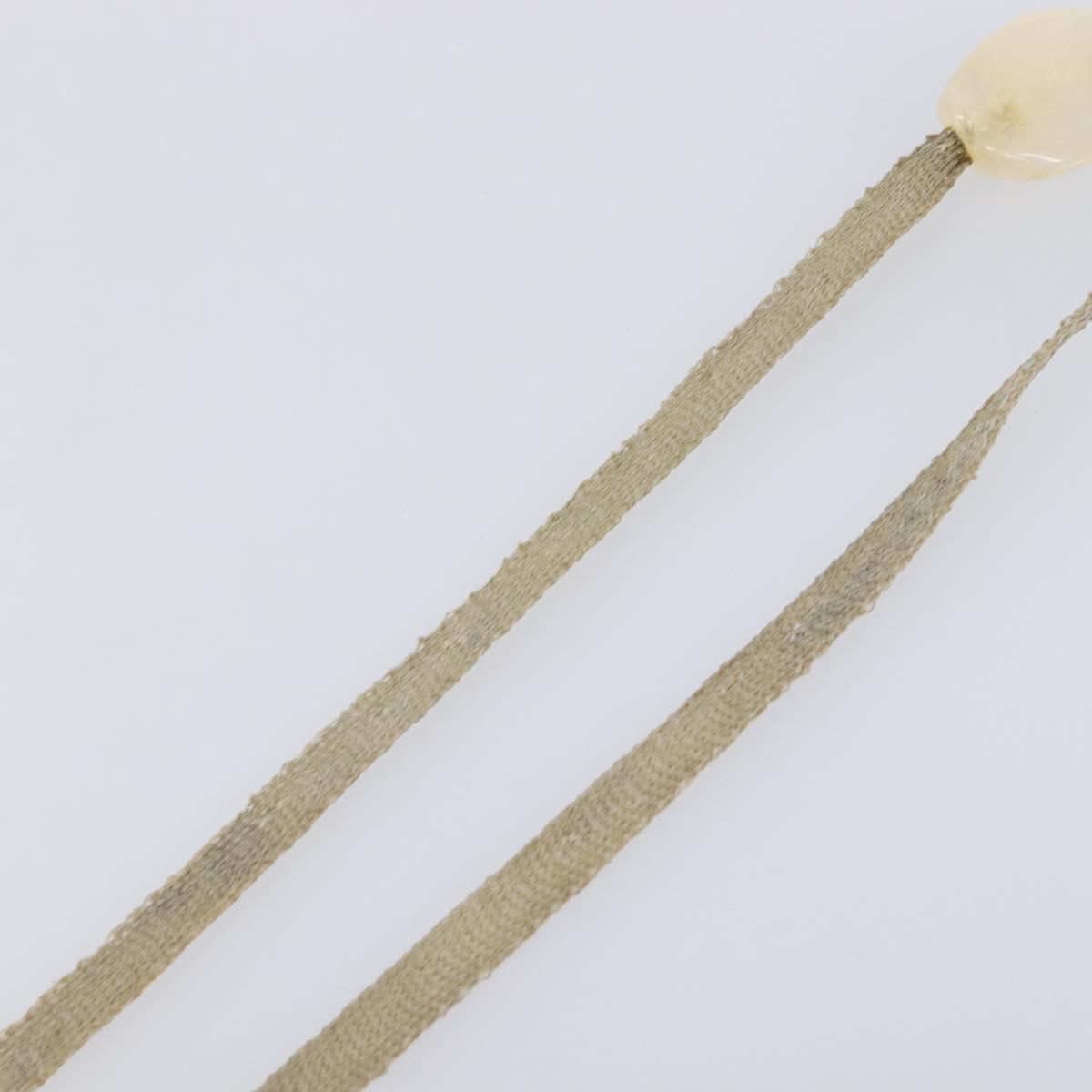 CHANEL Camelia Choker Necklace plastic Clear CC Auth bs37450