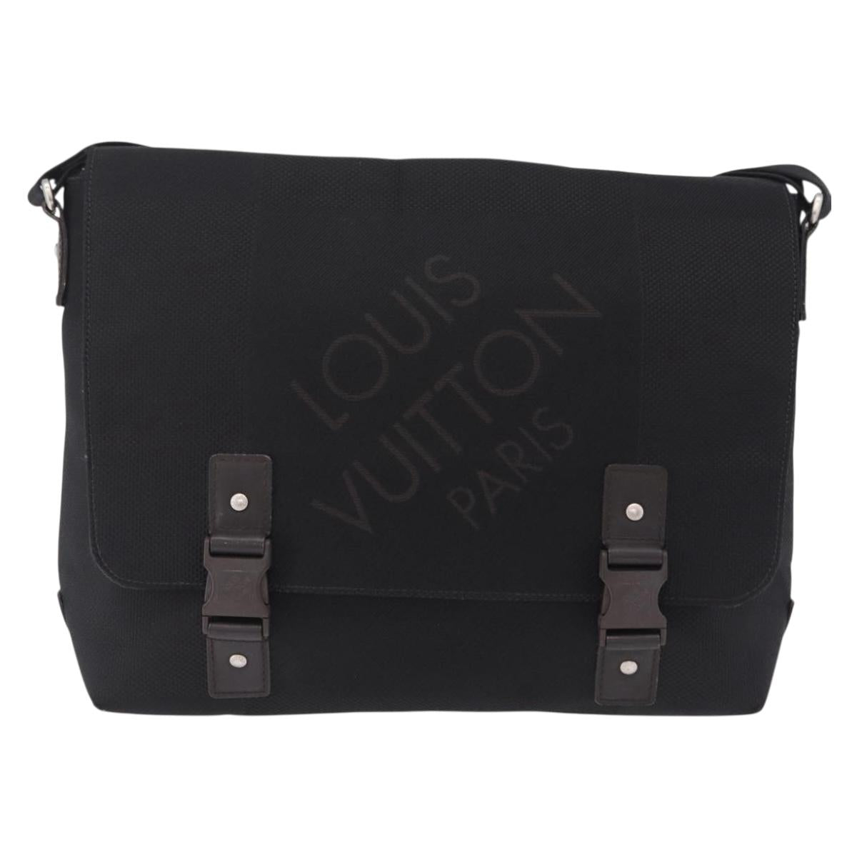 LOUIS VUITTON Damier Geant Roux Shoulder Bag Black M93079 LV Auth bs37464